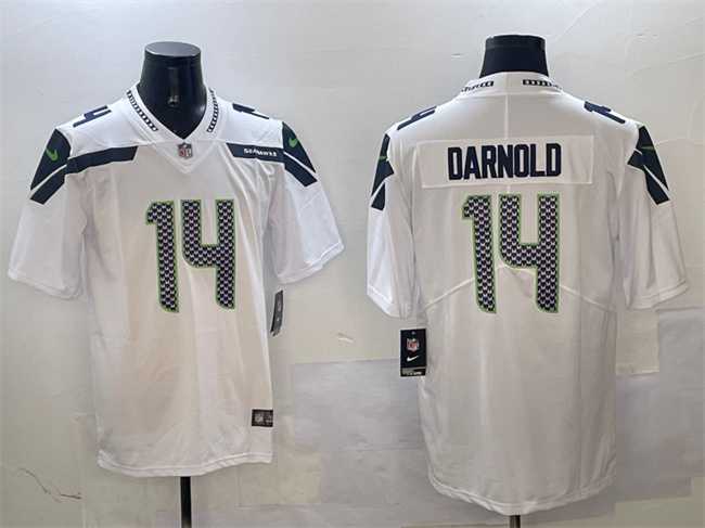 Men%27s Seattle Seahawks #14 Sam Darnold White 2025 Vapor Limited Football Stitched Jersey->indianapolis colts->NFL Jersey
